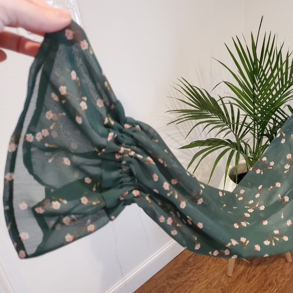 Green Floral YAS Dress - Picture 3 of 6